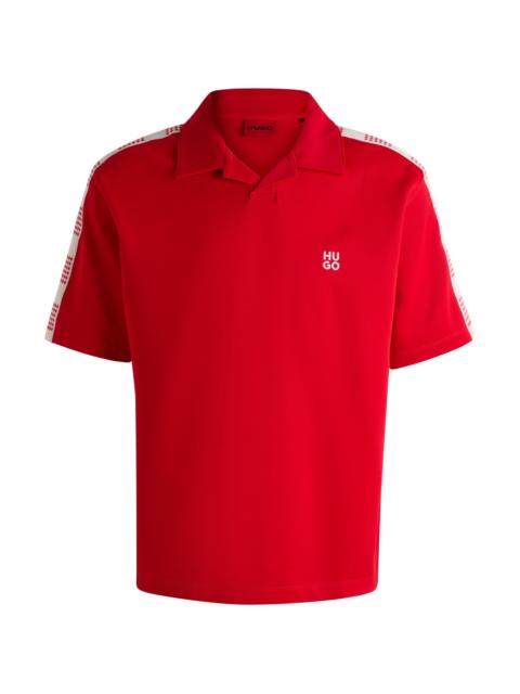 HUGO POLO SHIRT WITH CHECKED TAPE