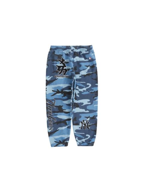 Supreme Supreme New York Yankees Kanji Sweatpant Blue Camo