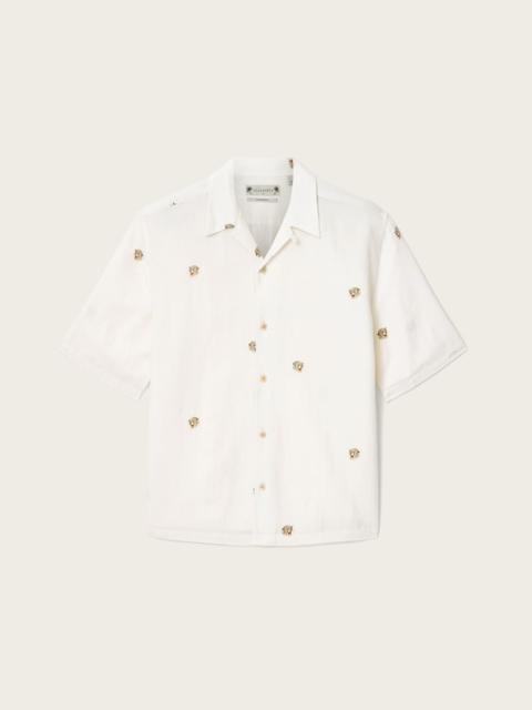 ALLSAINTS FELINE OVERSIZED LINEN BLEND SHIRT