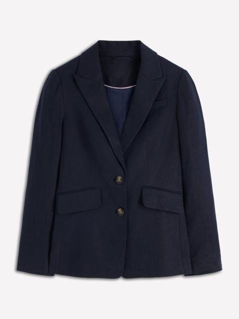 BODEN Stamford Linen Blazer-Navy