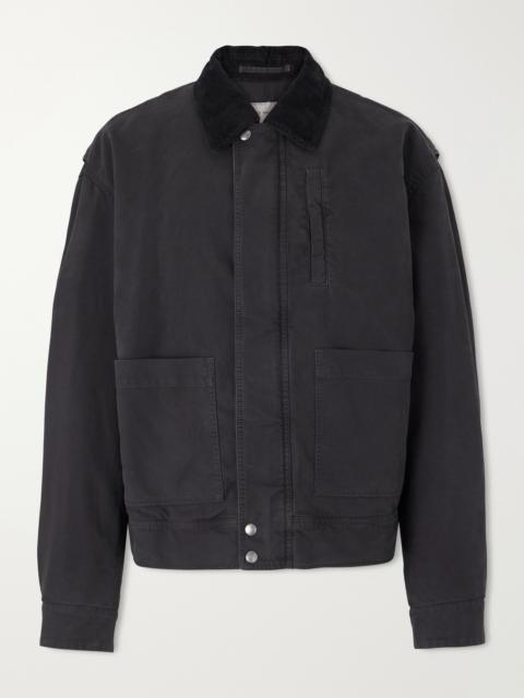Dries Van Noten Corduroy-Trimmed Cotton-Canvas Jacket