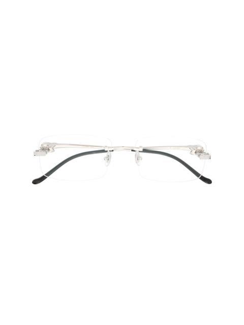 Cartier Panthère rectangle-frame glasses