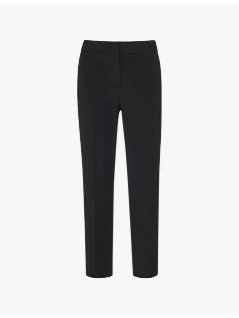 WHISTLES Lily Cigarette cropped straight-leg mid-rise polyester-blend trousers
