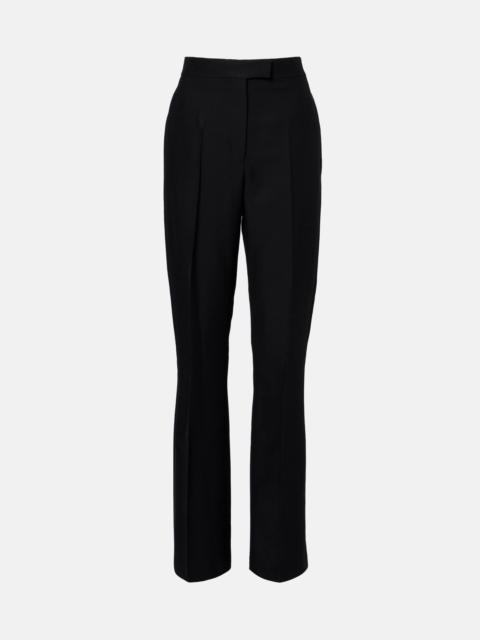 FERRAGAMO High-rise faille straight pants