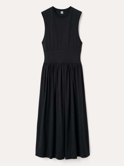 Totême Sleeveless cotton tee dress black