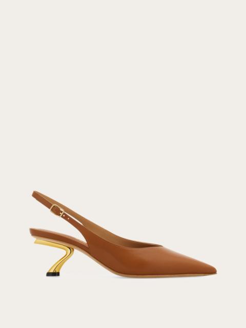 FERRAGAMO S-shaped heel slingback