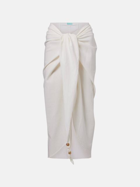 MELISSA ODABASH Winnie cotton and linen beach cover-up