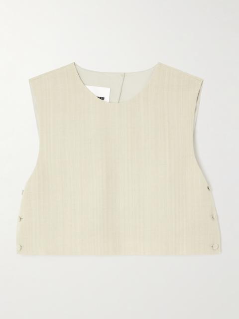 Jil Sander Cropped Woven Vest