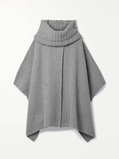 Loro Piana Waipara Ribbed-knit Turtleneck Cashmere Cape