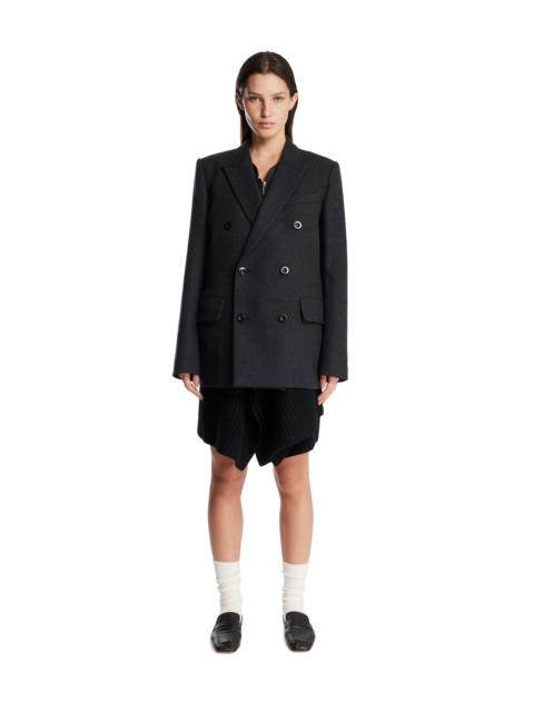 sacai Gray 2-in-1 Multimaterial Coat
