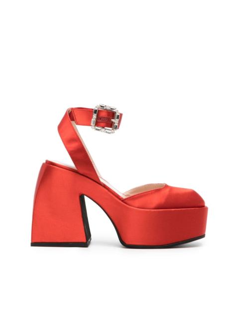 NODALETO Bulla Sofia 120mm satin pumps