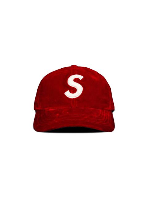 Supreme Velvet S Logo 6-Panel 'Red'