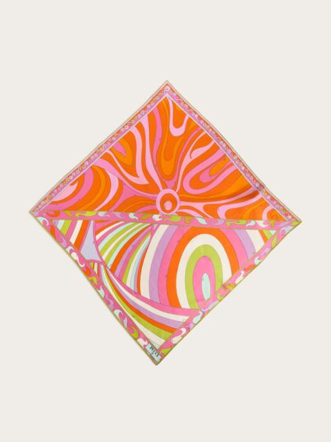 PUCCI IRIDE AND MARMO PRINT SILK CARRE