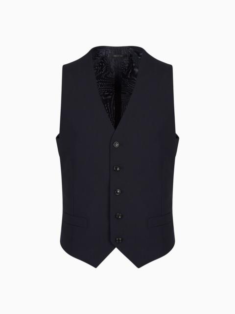 Single-breasted waistcoat in virgin wool