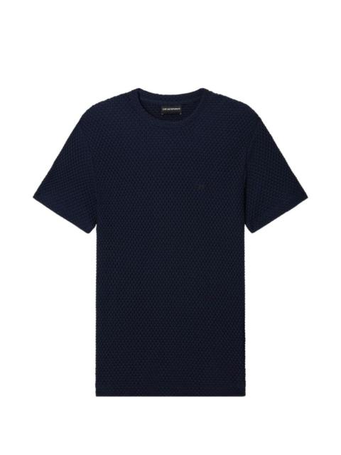 EMPORIO ARMANI waffle-knit T-shirt