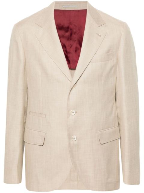 Brunello Cucinelli mÃ©lange-effect single-breasted blazer