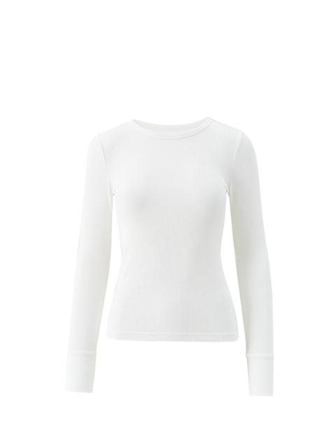 MELISSA ODABASH EXCLUSIVE CHARLIE WHITE LONG SLEEVE TOP