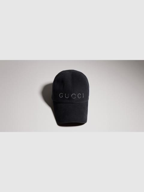 GUCCI Canvas baseball hat with print
