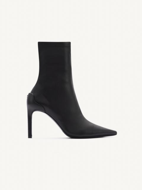 courrèges STILETTO LEATHER ANKLE BOOTS