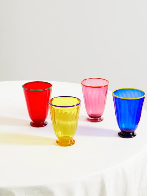 La DoubleJ Rainbow Set Of Four Murano Glasses