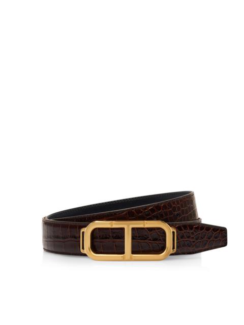 TOM FORD PRINTED CROC STADIUM T BELT