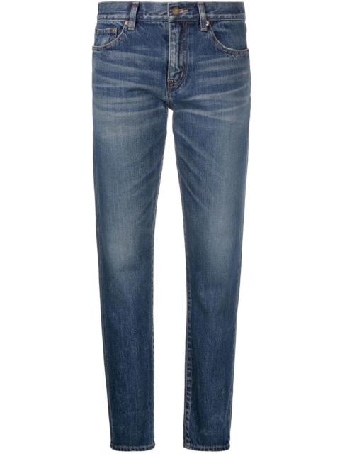 SAINT LAURENT stonewashed straight-leg jeans