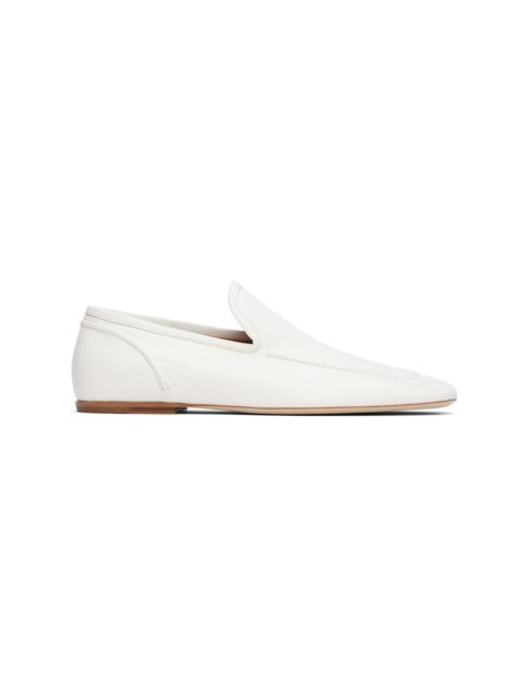 Dries Van Noten White Leather Loafers