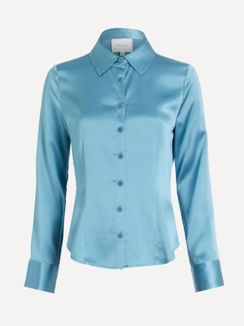 Reformation Raya Fitted Silk Shirt