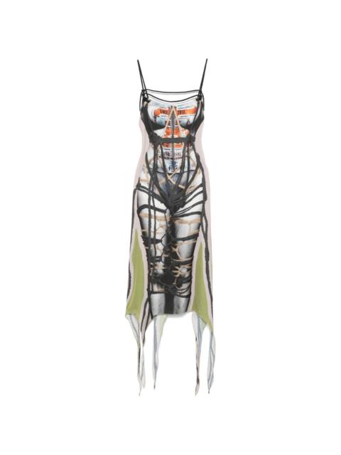 Y/Project bondage-print midi dress