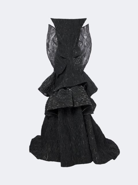 MATICEVSKI Friesian tiered cloqué bustier gown
