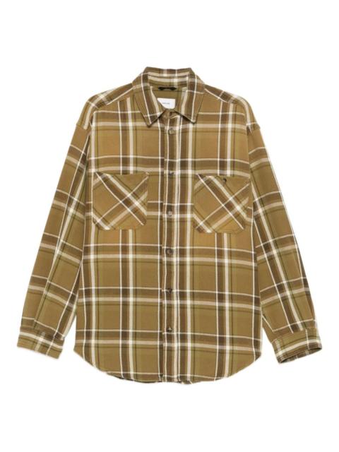 HAIKURE checked chest-pockets overshirt