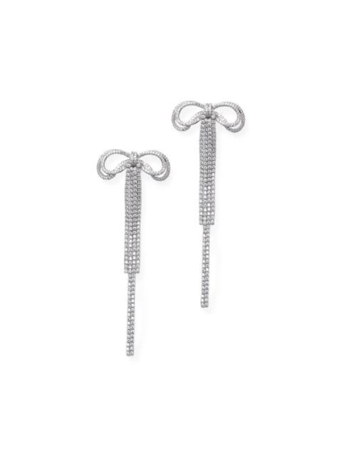self-portrait double crystal bow earrings