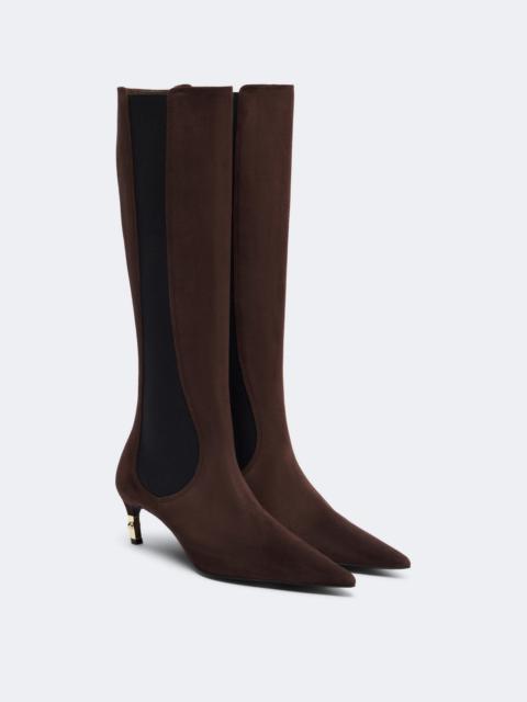 GUCCI Eva suede knee-high boots