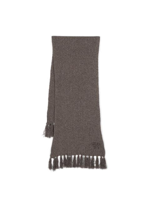 Golden Goose logo-embroidered knitted scarf