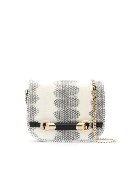 Zadie python-effect shoulder bag