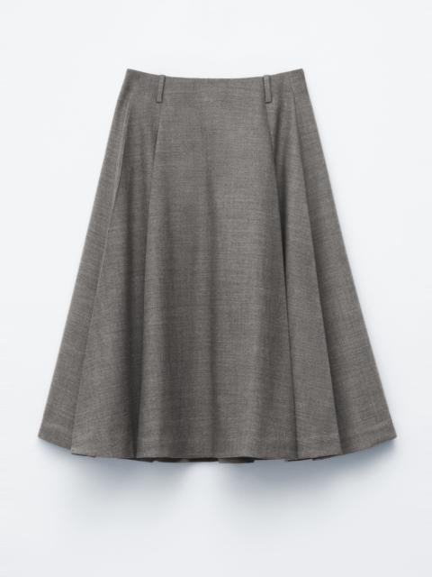 & Other Stories Pleated Wool Midi Skirt