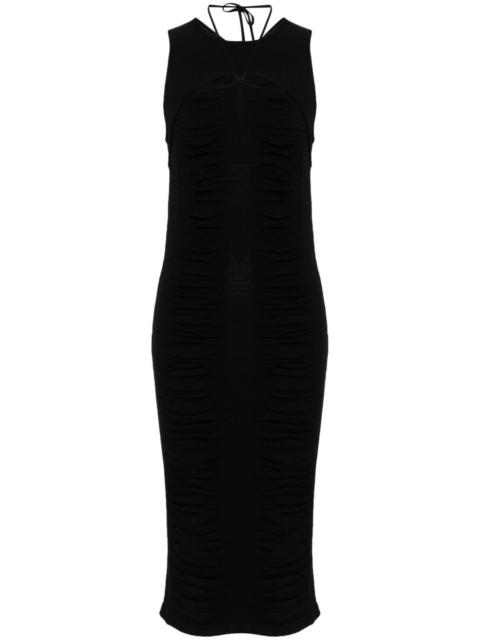 ANDREĀDAMO Xray ribbed-knit midi dress