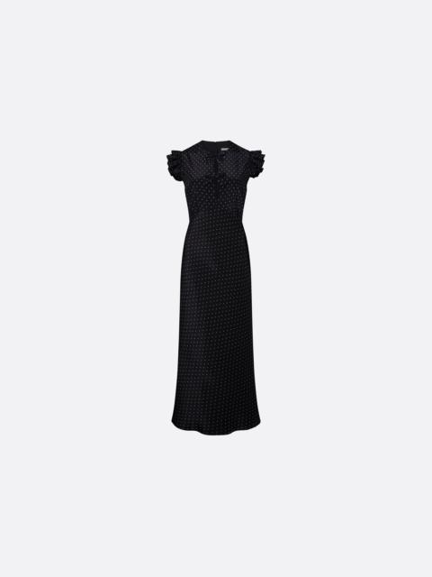 Alessandra Rich MIDI DRESS WITH RUFFLED SLEEVES