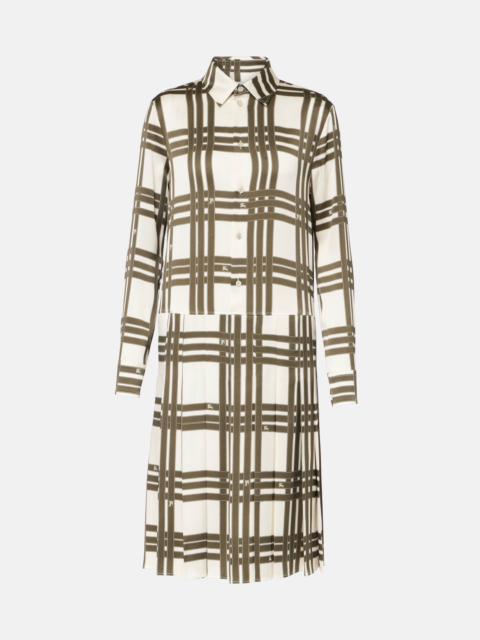 Burberry Ribbon Check silk shirt dress