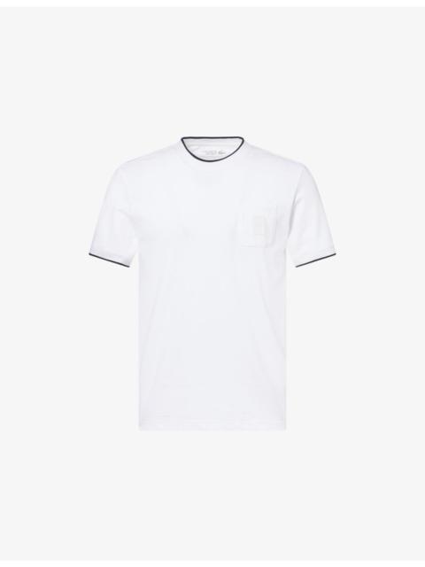 LACOSTE Tennis Heritage Patch-Pocket Cotton-Blend T-Shirt