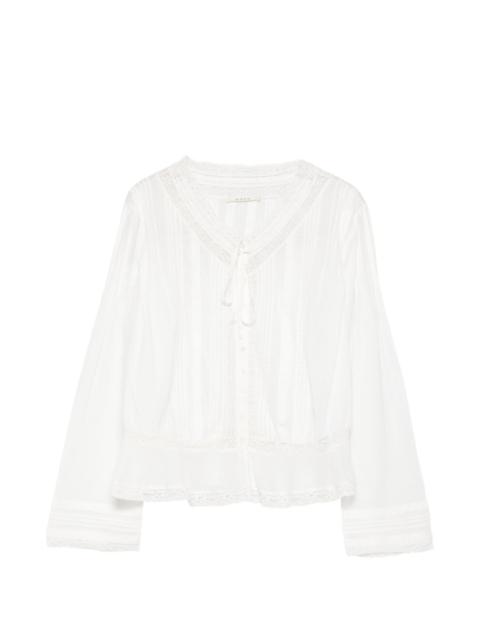 DÔEN Hillock lace-detail blouse