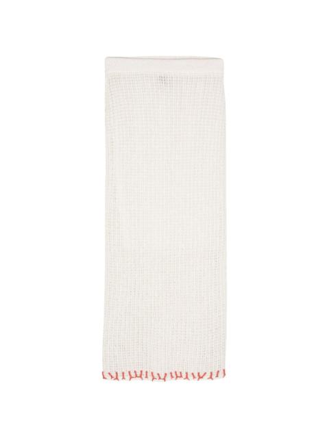 Reina Olga contrasting-charms open-knit skirt