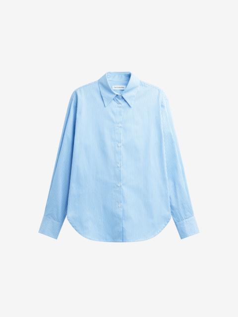 The Frankie Shop Peri Cotton Shirt - White/Light Blue