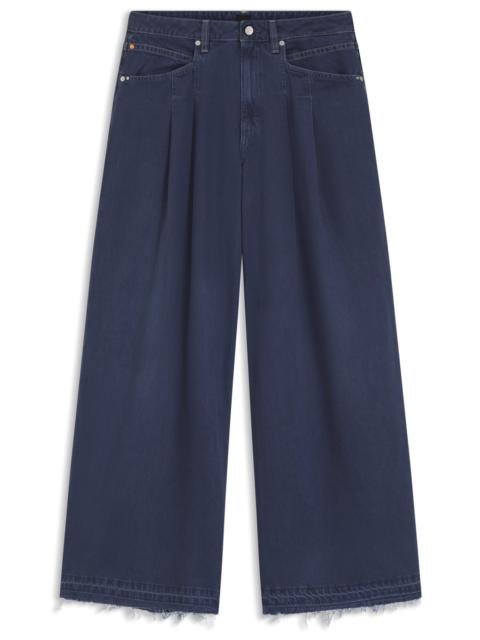 BOSS RELAXED-FIT JEANS WITH WIDE LEG