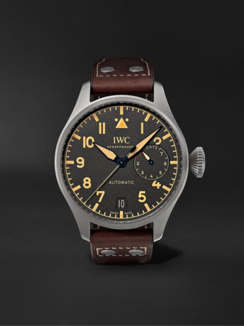 IWC Schaffhausen Big Pilot's Heritage Automatic 46.2mm Titanium and Leather Watch, Ref. No. IW501004 Black