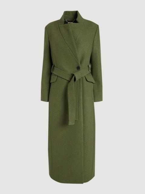 KAREN MILLEN Wool Investment Notch Neck Tailored Maxi Coat