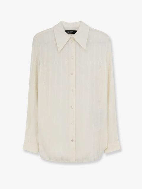GUCCI Silk Shirt With Iconic Print