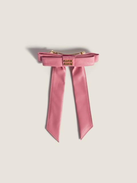 Miu Miu Leather bow hair clip