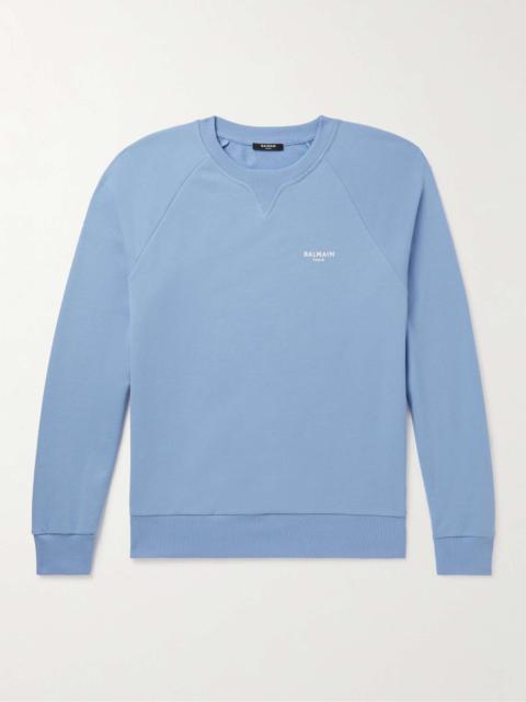 Balmain Logo-Print Organic Cotton-Jersey Sweatshirt
