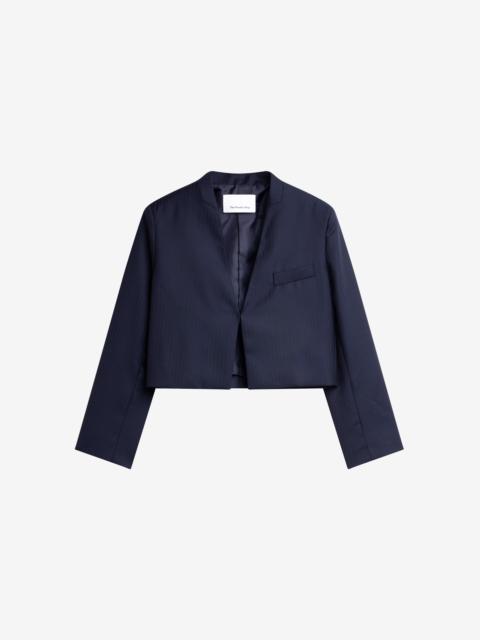 The Frankie Shop Martella Chevron Blazer - Dark Navy
